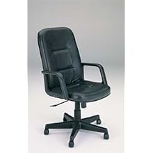 ACME 02339 Andrew Pneumatic Lift Office Chair, Black Genuine Leather Finish