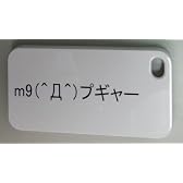 iPhone4/4Sボタンガードつきケース　顔文字プギャー（アスキーアート）