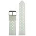 Watch Band Silicone Rubber&nbsp;White Breathable Strap Waterproof Stainless Buckle 20 millimeters