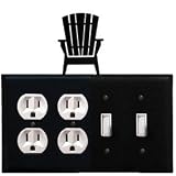 Adirondack - Double Outlet, Double Switch Electric Cover