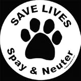Save Lives, Spay & Neuter Circle Magnet