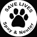 Save Lives, Spay & Neuter Circle Magnet
