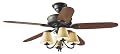 Hunter 22710 Cortland 54-Inch Five-Dark Cherry/Walnut Oak-Blades-Ceiling Fan, New Bronze