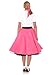 Hip Hop 50's Shop 1950s Adult 4 Piece Poodle Skirt Costume Outfit for Women with Accessories (glasses, socks, scarf) (XLarge/XXLarge, Hot Pink)