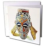 African Art - African Mask - Greeting Cards-12 Greeting Cards with envelopes