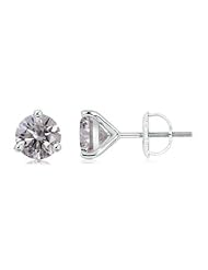2 ct Solitaire Diamond Stud Earrings in Platinum