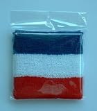 GOGO Thick Three Color Stripe Wrist Band (Wide) - (Pack of 10)