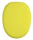 Wenko 17636100 WC-Sitz Lombok - Fix-Clip Hygiene Metallbefestigung, MDF, gelb