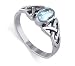 7 MM Aquamarine Cubic Zirconia Sterling Silver Band Ring