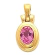 14K Yellow Gold Pink Tourmaline Pendant