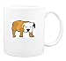 Mug with yellow, pet, bulldog, standing, dog