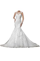 Sleeveless Tulle Mermaid Jeweled Lace 2015  Dress