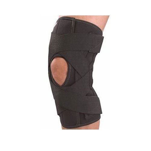 Mueller Wraparound Knee Brace Deluxe, Black, Neoprene - Medium