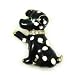 Black & White Dog Brooch