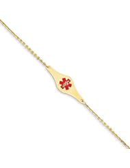 14k Yellow Gold 8in Medical Jewelry Bracelet. Metal Wt- 4.9g