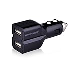 RAVPower 小型2USBポート付き車シガーソケットカーチャージャー(DC 5V 2.1A +1A)2台同時充電できる車載充電器【1年間の安心保証】【iPhone6plus/6/5S/5C/5/4S/4・iPad4/3/2/1・iPad mini・iPod・各社Androidスマホ・GPS端末等スマートフォン,タブレット対応シガー充電アダプター】(ブラック)RP-CC01