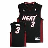 Miami Heat Dwyane Wade Men's Black NBA Replica Jersey, Xx-Large