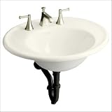 Bathroom Sink Wall Mounted by Kohler - K-2822-8W in Almond