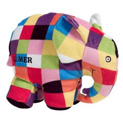 Elmer the Patchwork Elephant 8" Beanie Plush Stuffed Animal Toy