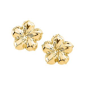 14KY Gold Flower Earring Jacket 13mm Diameter 14KY Gold Flower Earring Jacket 13mm Diameter