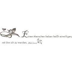WANDTATTOO f449 Spr�che & Zitate "Einen Menschen lieben ..." Albert Camus 160x36 cm - braun