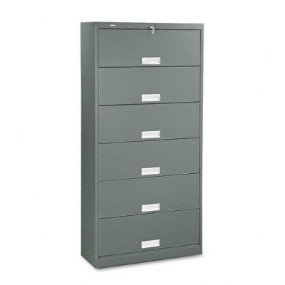 Charcoal HON 600 Series 6 drawer Lateral Metal File Filing Cabinet