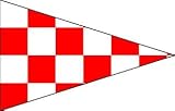 Size 6, Emergency Signal Pennant w/ Line, Snap & Ring
