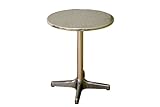 Baxton Studio Graziella Steel-Base Aluminum-Top Pedestal Table