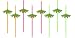 Luau Palm Leaf Parasol Straws - Totally Tiki