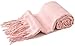 Baby Pink Thick Solid Color Design Cotton Blend Shawl Scarf Wrap Pashmina CJ Apparel NEW