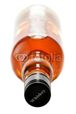 Wallmonkeys Peel and Stick Wall Decals - Whiskey Bottle, Focus on the Bottle Neck - 24H x 16W Removable Graphic