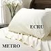 METRO Bed Sheet Set 1200 Thread Count Solid Sateen 100% Egyptian Cotton Ecru (Queen)