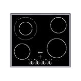 NEFF Series 1 60cm Ceramic Hob with four zones and stainless steel trim T13K20N0