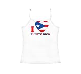 I Love Puerto Rico - Spaghetti Tank T-Shirt