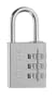 Master Lock 630D Luggage Lock, Brushed Aluminum, 1-3/16-Inch Wide