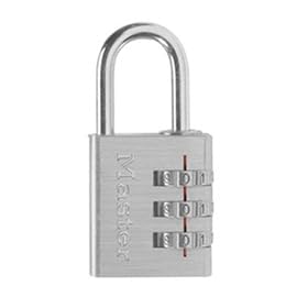 Master Lock 630D 1-3/16-Inch Wide Luggage Lock, Brushed Aluminum
