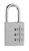Master Lock 630D 1-3/16-Inch Wide Luggage Lock, Brushed Aluminum