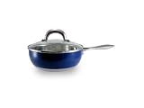  : blinQ 3.0 Quart Glass-Covered Chef's Pan Mystic Blue
