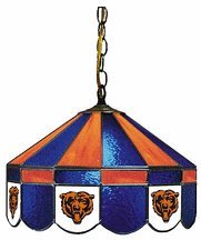 Imperial Chicago Bears Licensed 16-Inch Diameter Stained Glass Pub Light
