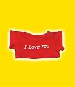 Red I Love You T-shirt clothes fits 12" Snuggl'ems, 8" - 10" Stuffed Animal kits & most Webkinz & Shining Star animals