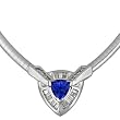 14K White Gold Tanzanite and Diamond Necklace