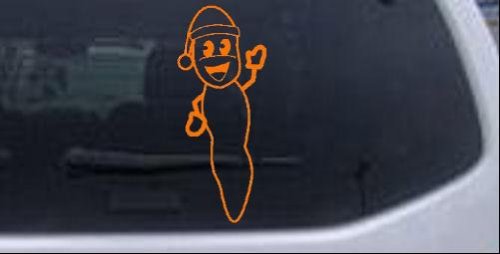 Mr. Hanky Cartoons Car Window Wall Laptop Decal Sticker -- Orange 46in X 19.2in On Sale