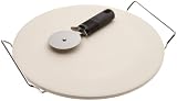 Review Roscan 079-C1457GB / Roscan 13 Inch Pizza Stone With Rack And Pizza Cutter