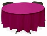 Plastic Table Cover Round - Fuschia