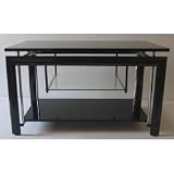 36 High Gloss Piano Finish TV Stand (Black) (36H x 20.625W x 21.5D)