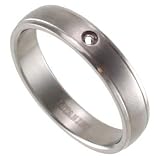 5mm Solid Titanium Band Single CZ Set