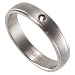 5mm Solid Titanium Band Single CZ Set