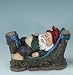 Snoozing Gnome in Hammock Garden Statue