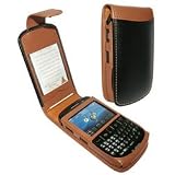 Piel Frama BlackBerry Curve 8520 Leather Case (Black/Tan)