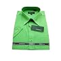 Omega Mens Dress Shirt Short Sleeve Design Button Down Shirt - (9 Different Colors)